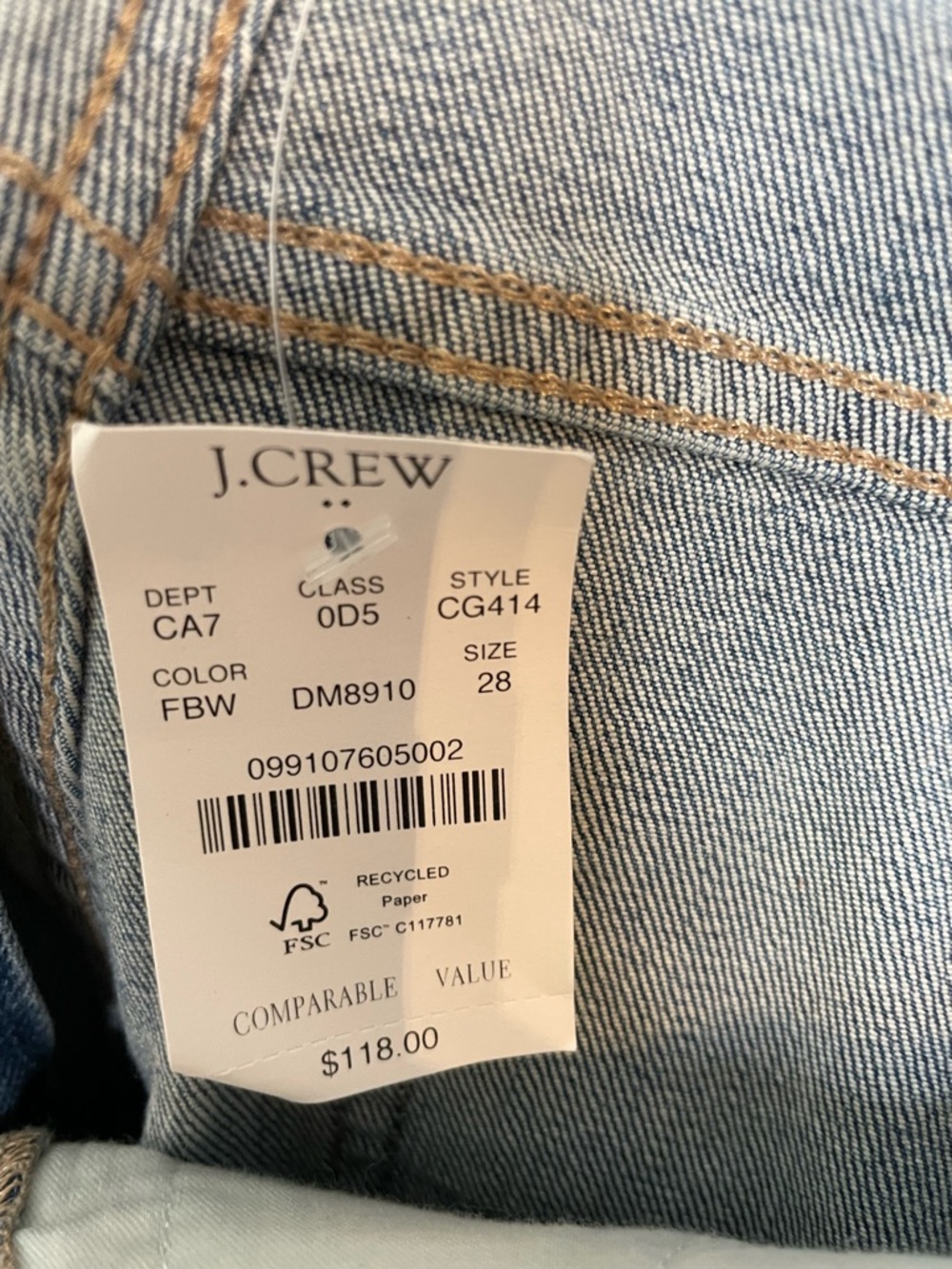 NWT J. Crew Full Length Slim Wide Leg Jeans - Picture 5 of 6